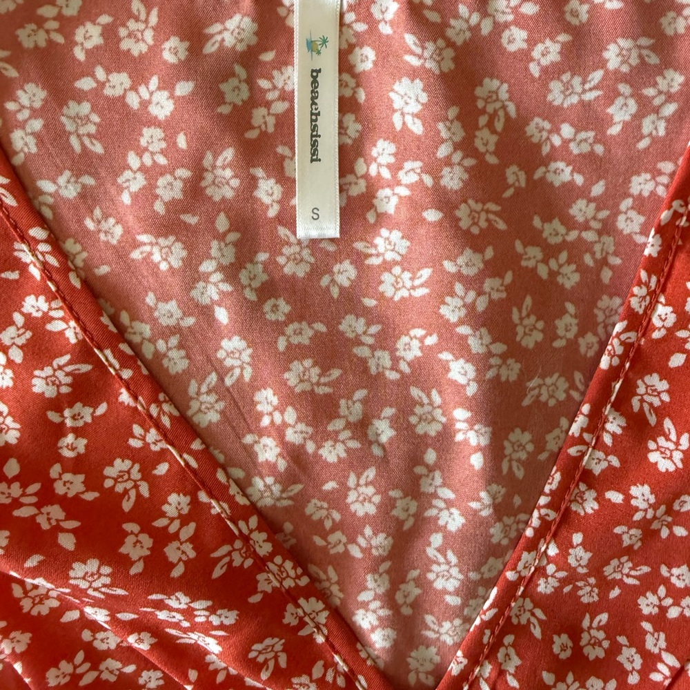 Boho Beautiful Red Floral Mini Dress